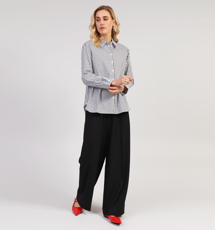 Vero Moda Inge Blauw Gestreept hemd voor dames (352142)