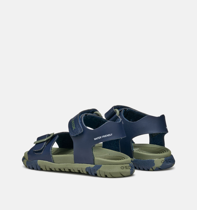 Geox J Sandal Fusbetto Bo Chaussures d'eau en Bleu fonc&eacute; pour gar&ccedil;ons (370145)