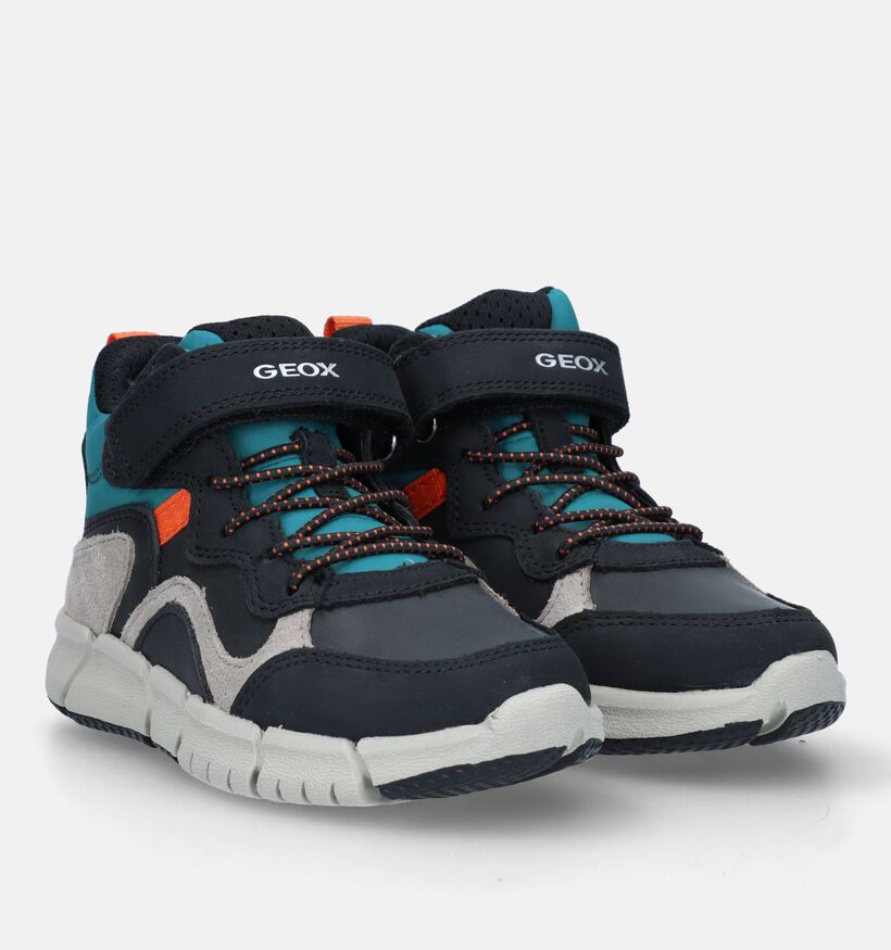 Geox Flexyper Zwarte Hoge Sneakers voor jongens (330078) - geschikt voor steunzolen