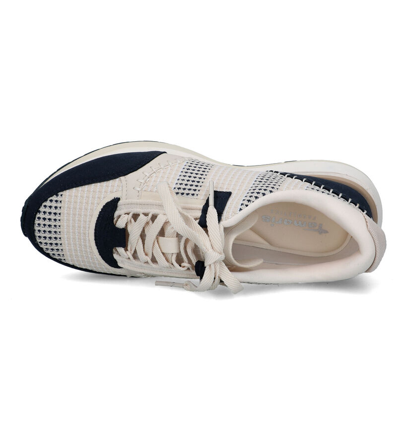 Tamaris Baskets casual en Écru pour femmes (320530) - pour semelles orthopédiques