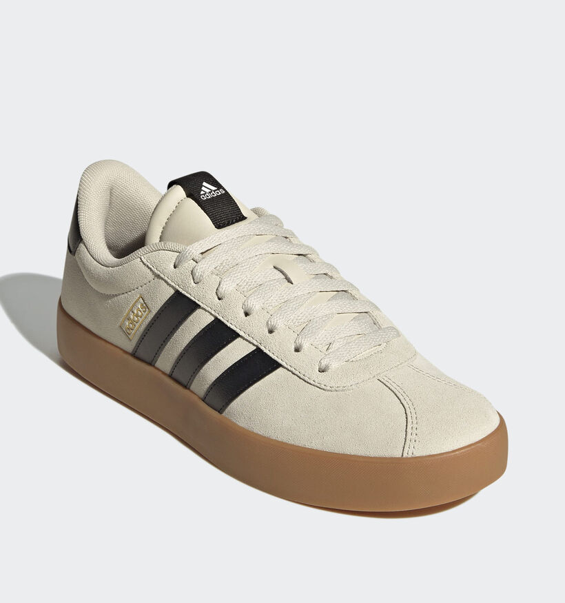 adidas VL COURT 3.0 Beige/Zwarte Sneakers voor heren (359498) - geschikt voor steunzolen