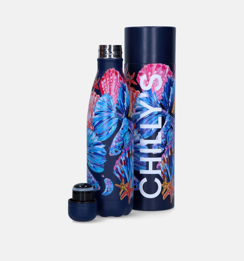 Chilly’s x Tropical Reef Gourde en Bleu 500ml pour filles, hommes, femmes, garçons (348995)