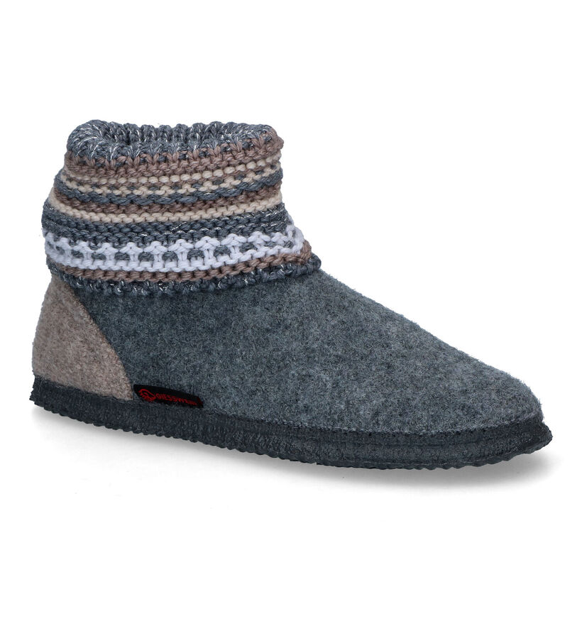 Giesswein Kiel Pantoufles hautes en Bleu pour femmes (349152)