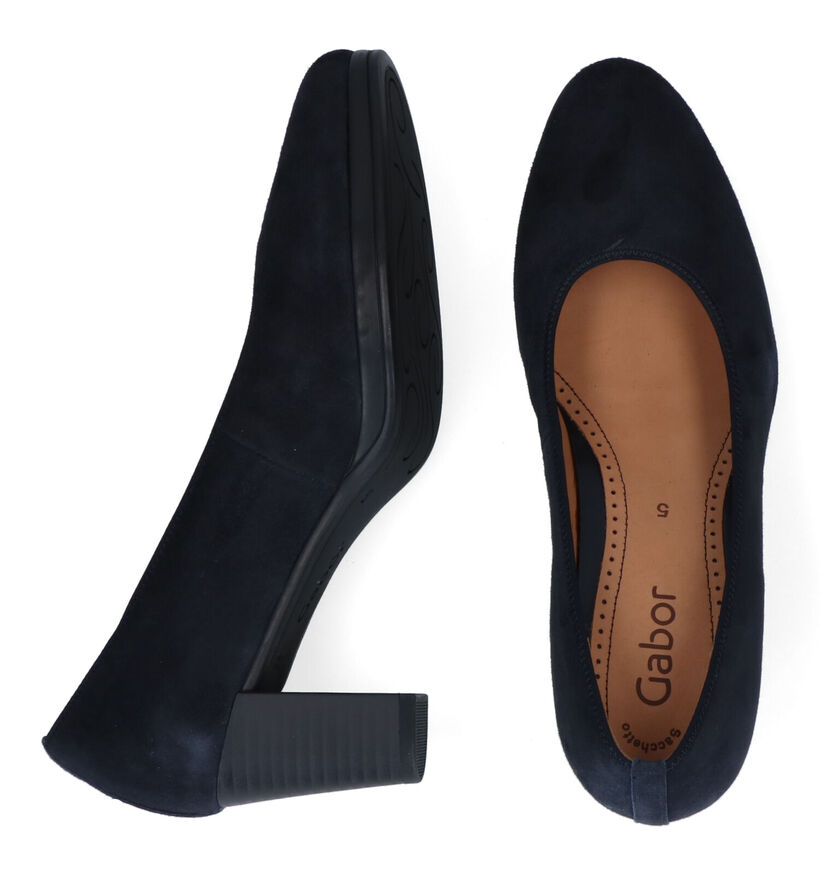 Gabor Blauwe Pumps in daim (310558)