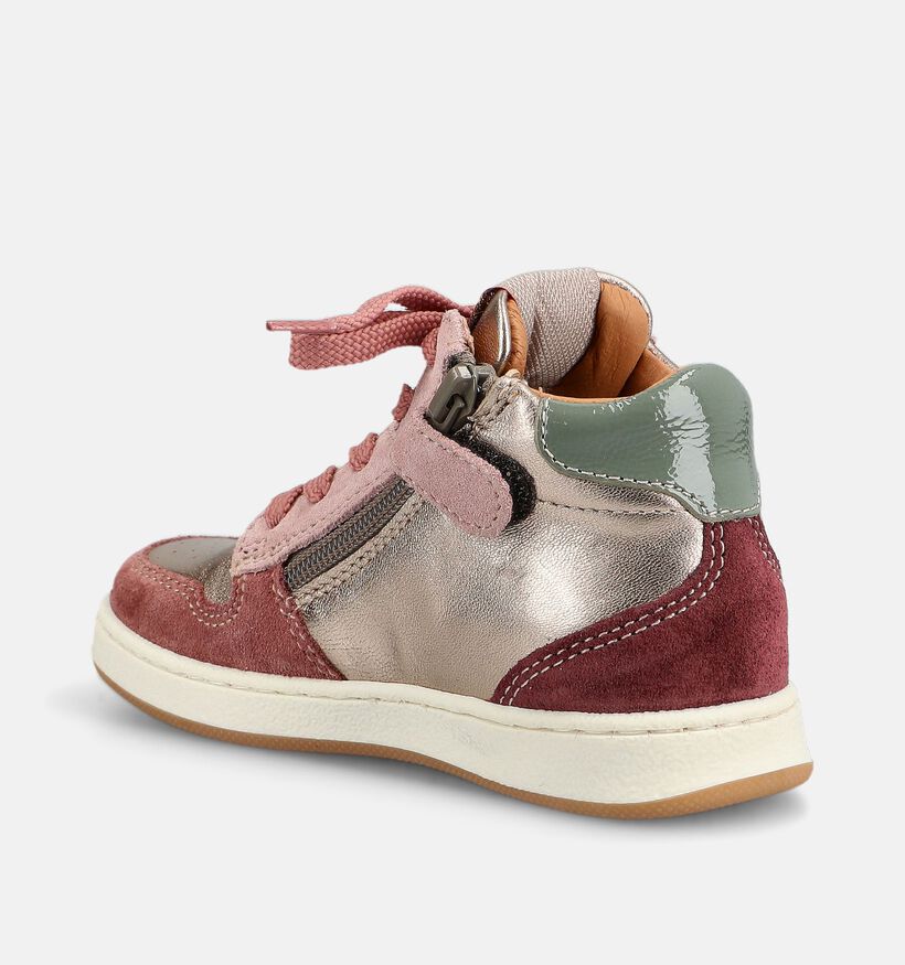 FR by Romagnoli Boots &agrave; lacets en Rose/Or pour filles (379393) - pour semelles orthop&eacute;diques