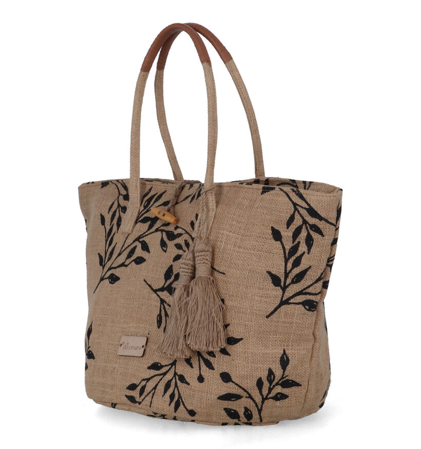 Woomen Oeillet Cabas jute en Beige pour femmes (324974)