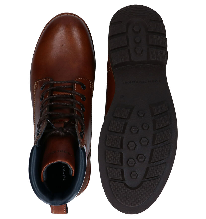 Tommy Hilfiger Corporate Leather Cognac Boots in leer (279970)