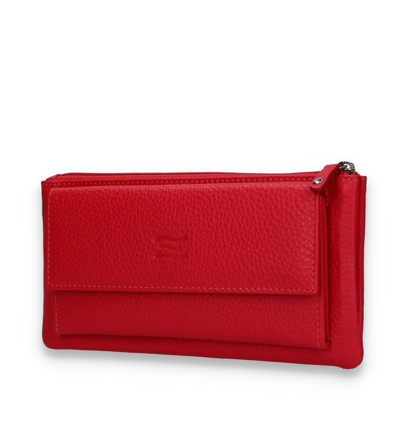 Crinkles Porte-monnaie zippé en Rouge pour femmes (329696)