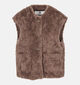 Laurent David Manteau court en Taupe pour femmes (382007)