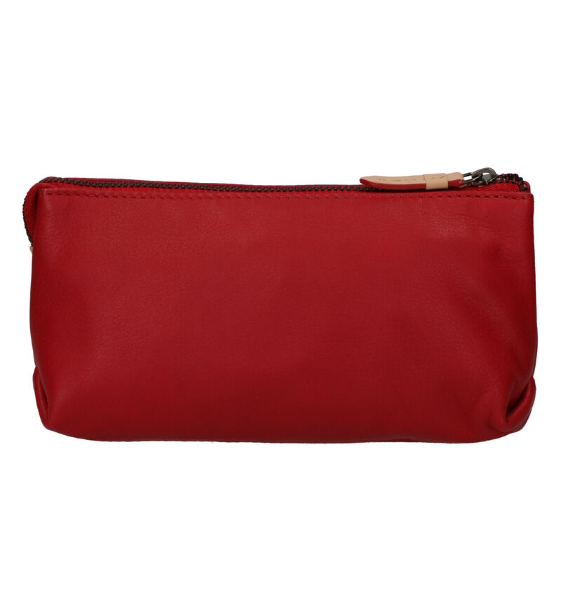 Abbacino Porte- monnaie zippé en Rouge en cuir (274327)