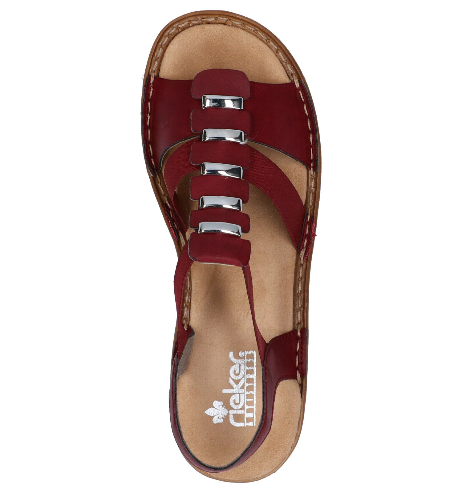 Rieker Rode Sandalen Dames Sandalen Online op TORFS.BE