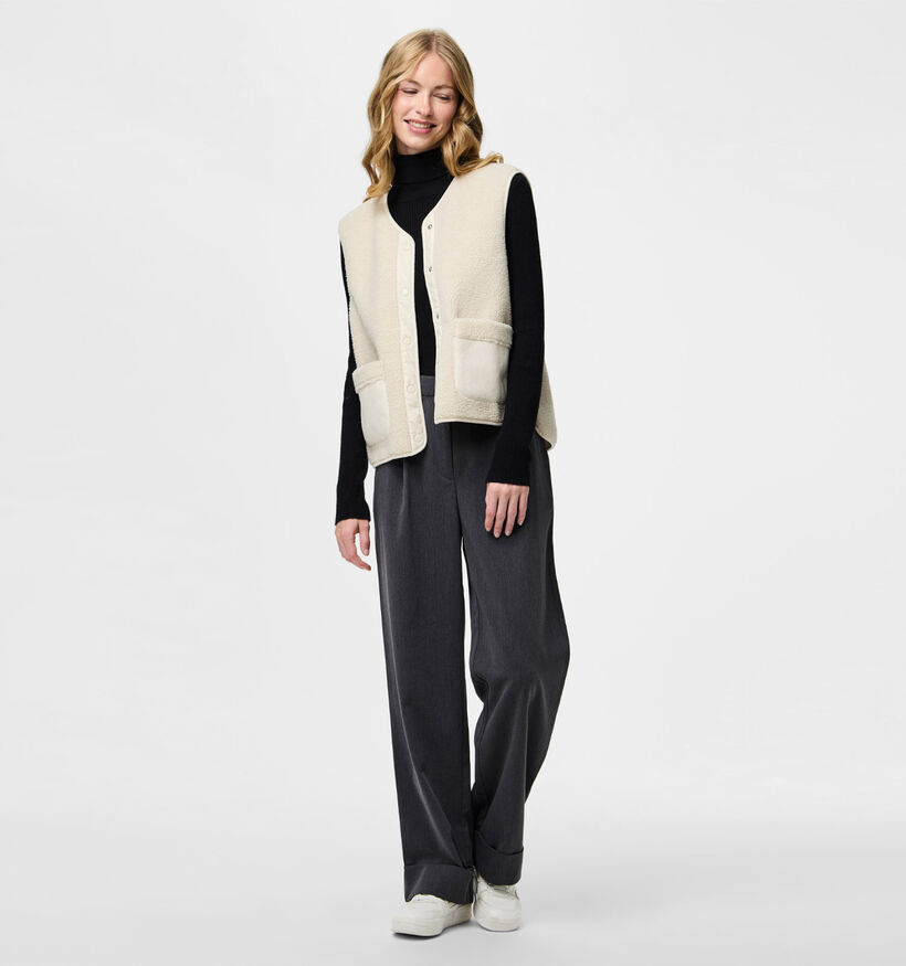 Pieces June Teddy Beige Vest voor dames (362255)