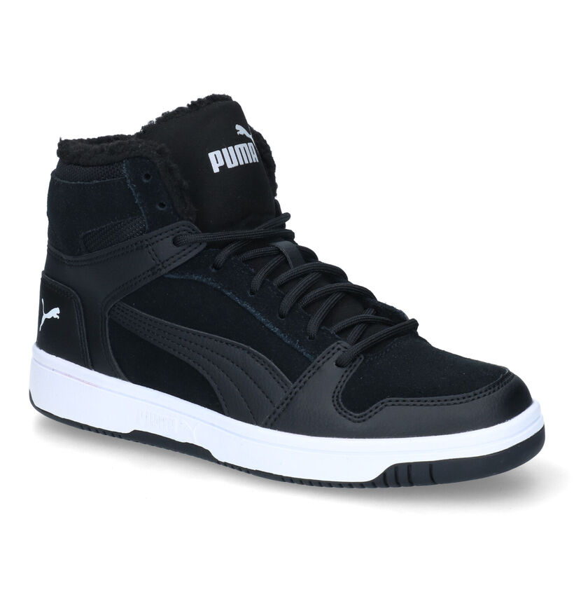 Puma Rebound Zwarte Sneakers voor jongens (311412)