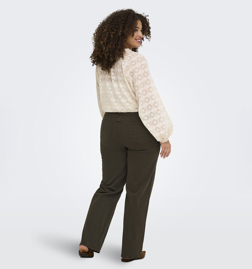ONLY Carmakoma Willy Donkerbruine Jeansbroek voor dames (381908)