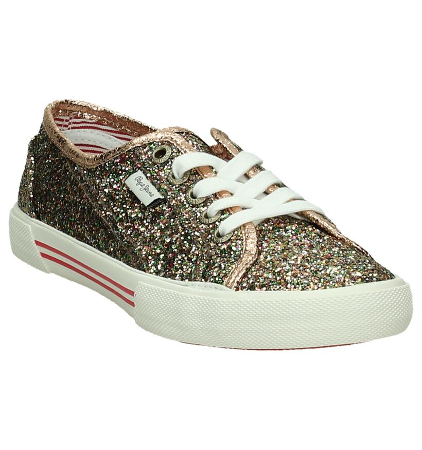 Pepe Jeans ABerlady Flash Gouden Sneakers, , pdp