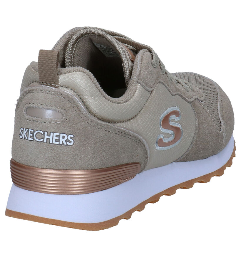 Skechers Gold'n Gurl Blauwe Sneakers in daim (293947)