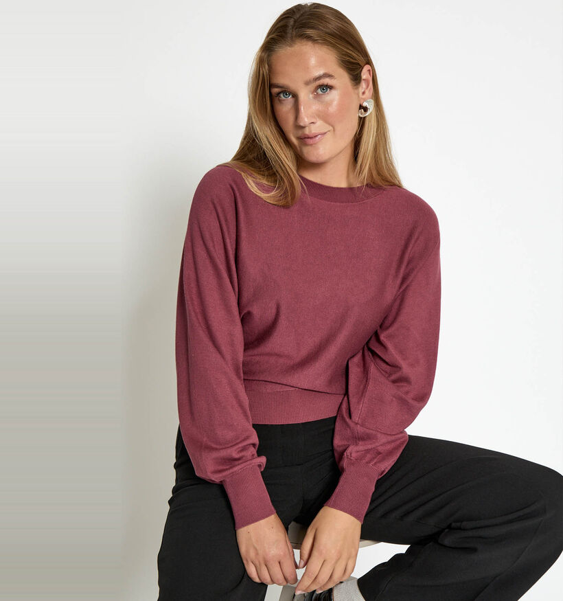 Minus Dana Pull en Bordeaux pour femmes (373863)