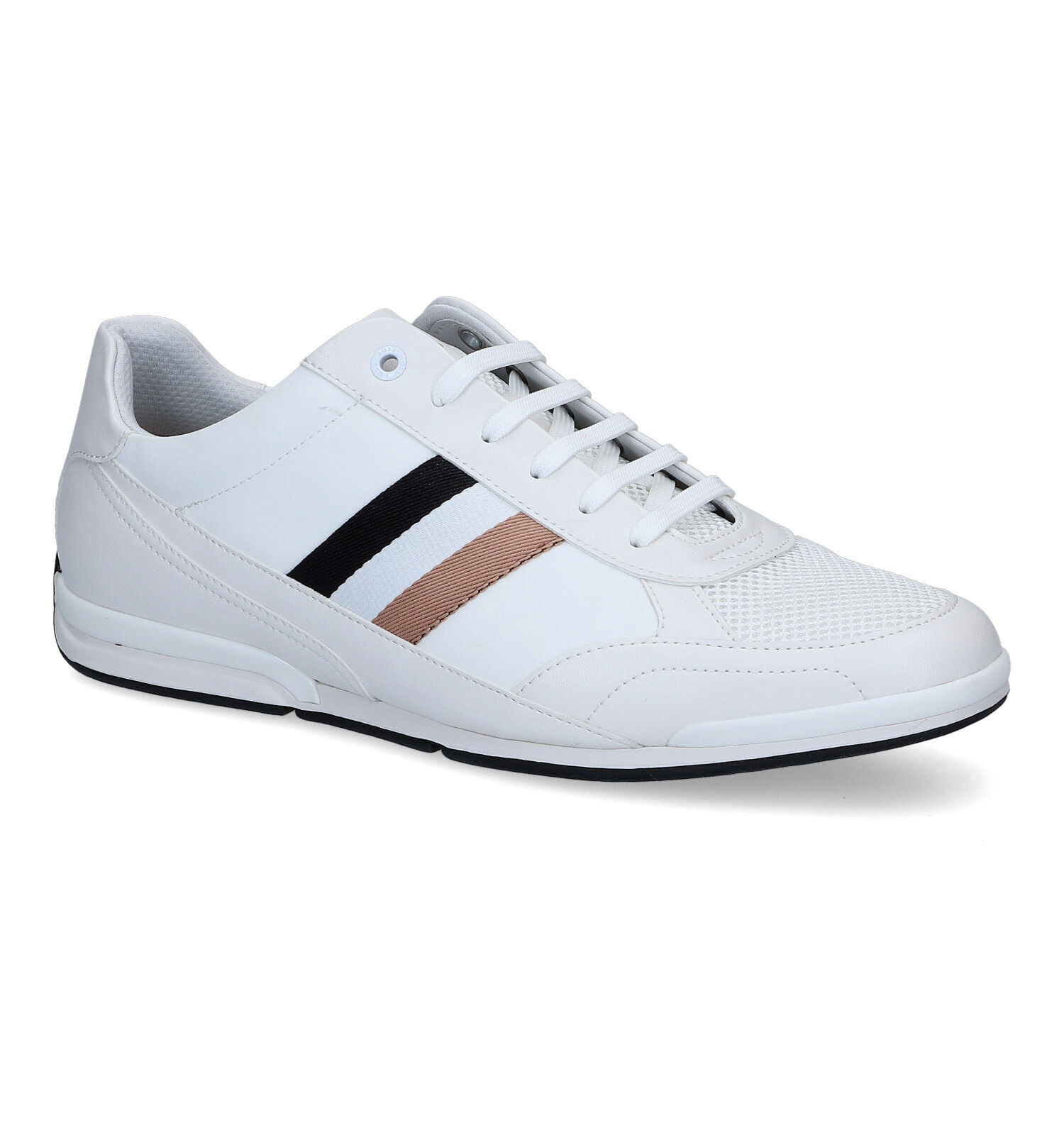 Hugo Boss Saturn Low Witte Veterschoenen Heren Lage schoenen Online op TORFS.BE