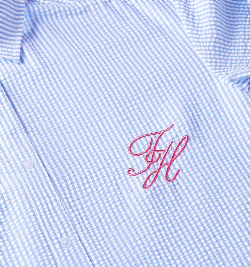 Tommy Hilfiger Seersucker Lichtblauw Hemd voor dames (369264)