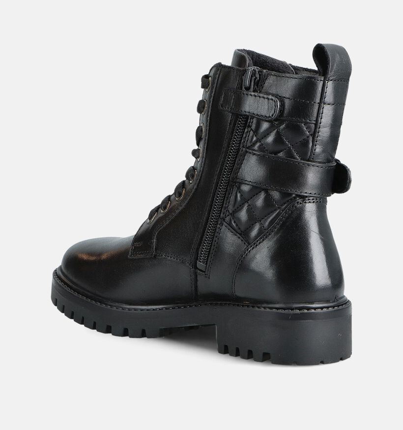 Milo & Mila Zwarte Veterboots voor meisjes (363421)