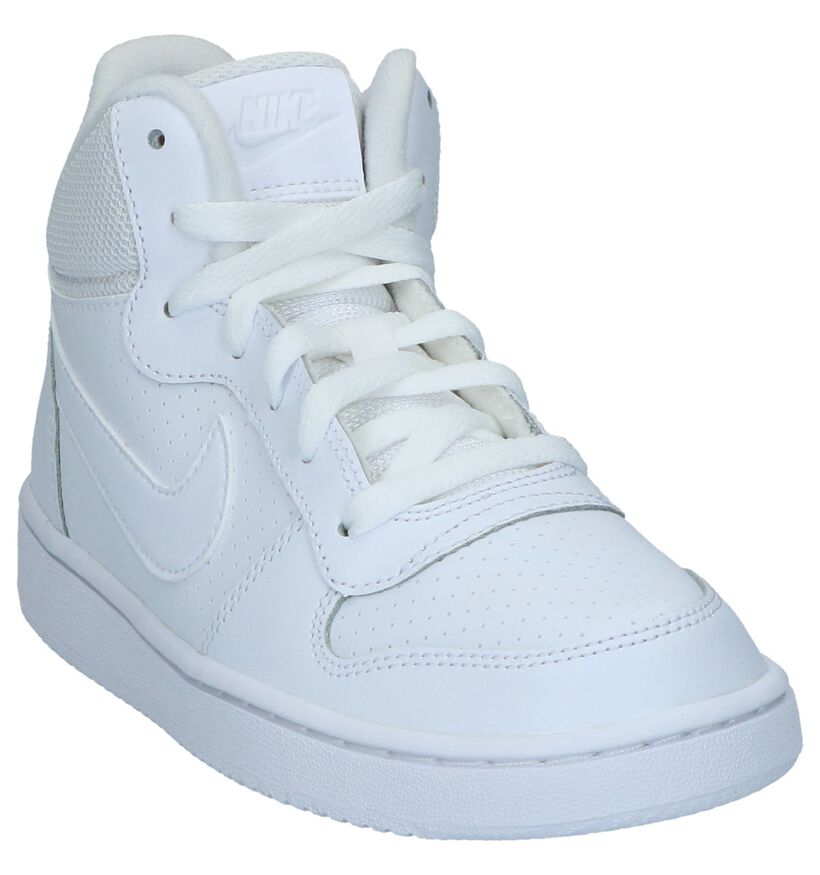 Nike Court Borough Hoge Sneakers Wit in kunstleer (234332)