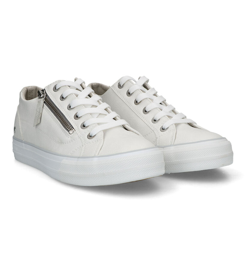 Mustang Witte Sneakers voor dames (336419) - geschikt voor steunzolen