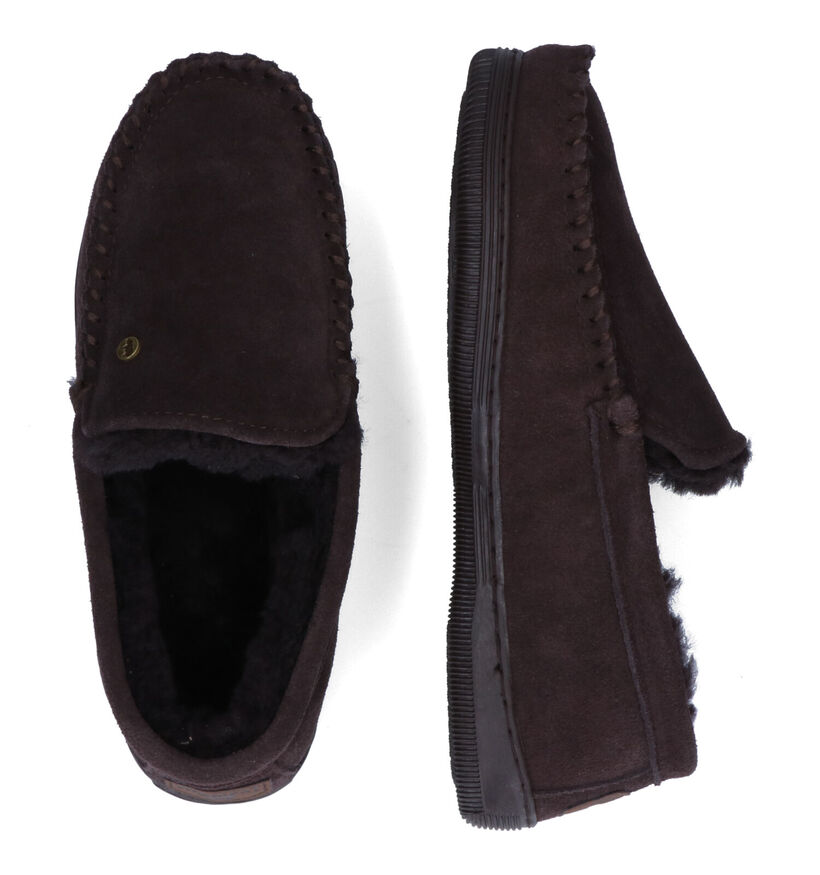 Warmbat Grizzly Pantoufles en Cognac pour hommes (314422)