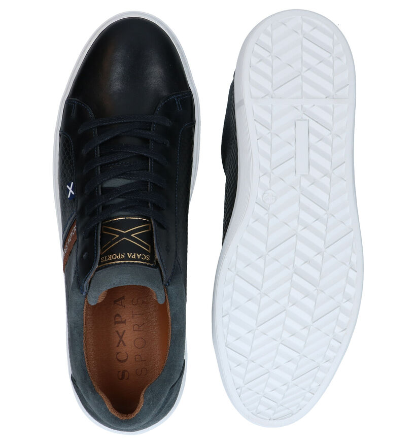 Scapa Chaussures à lacets en Bleu foncé en cuir (292118)