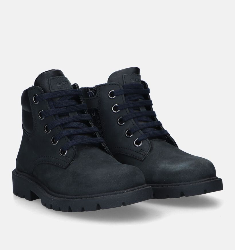 Geox Shaylax Bottines en Marron pour garçons (344554) - pour semelles orthopédiques
