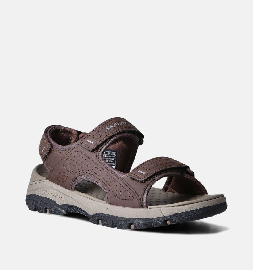 Skechers Tresmen Garo Sandales en Marron pour hommes (354578)