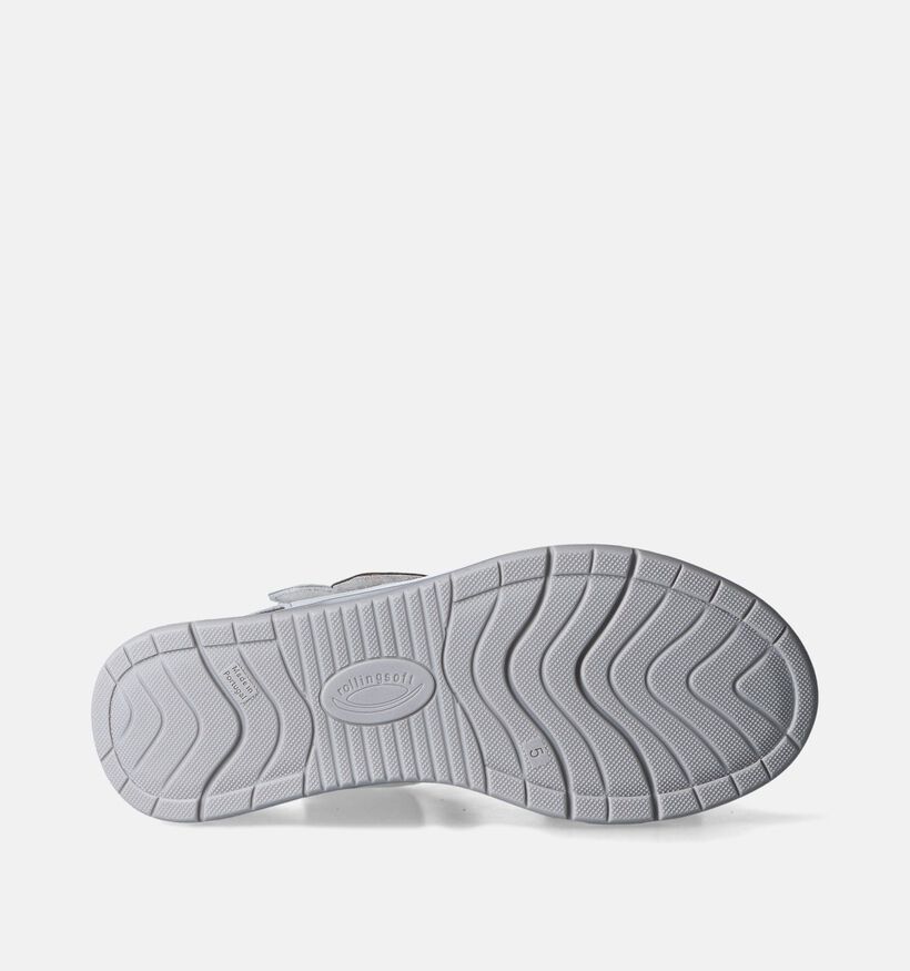 Gabor Rollingsoft Sandales pour semelles orthopédiques en Argent pour femmes (355046) - pour semelles orthopédiques