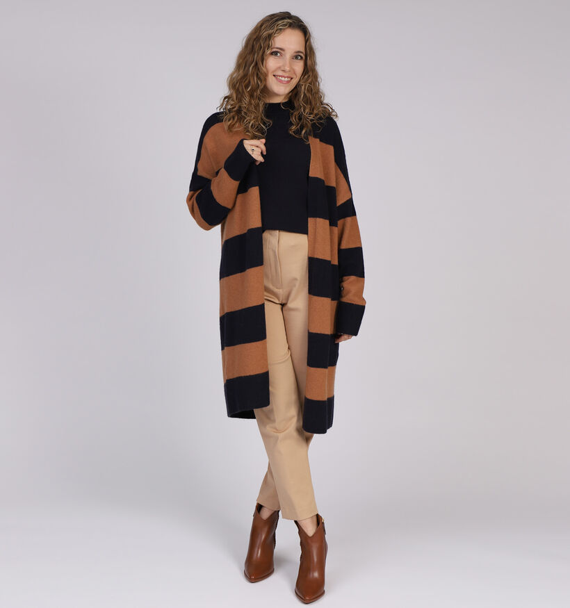 comma Gilet en Cognac/Noir (304382)