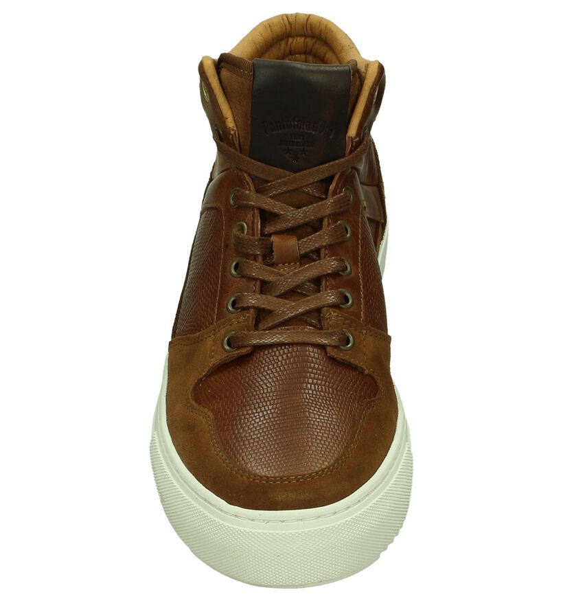 Pantofola d'Oro Cognac Hoge Sneakers, , pdp
