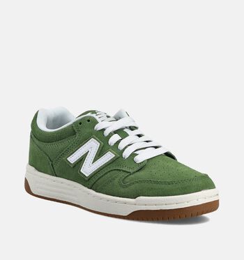 New Balance 480 Low Baskets White/ Black/White/ Dark Alpine Green