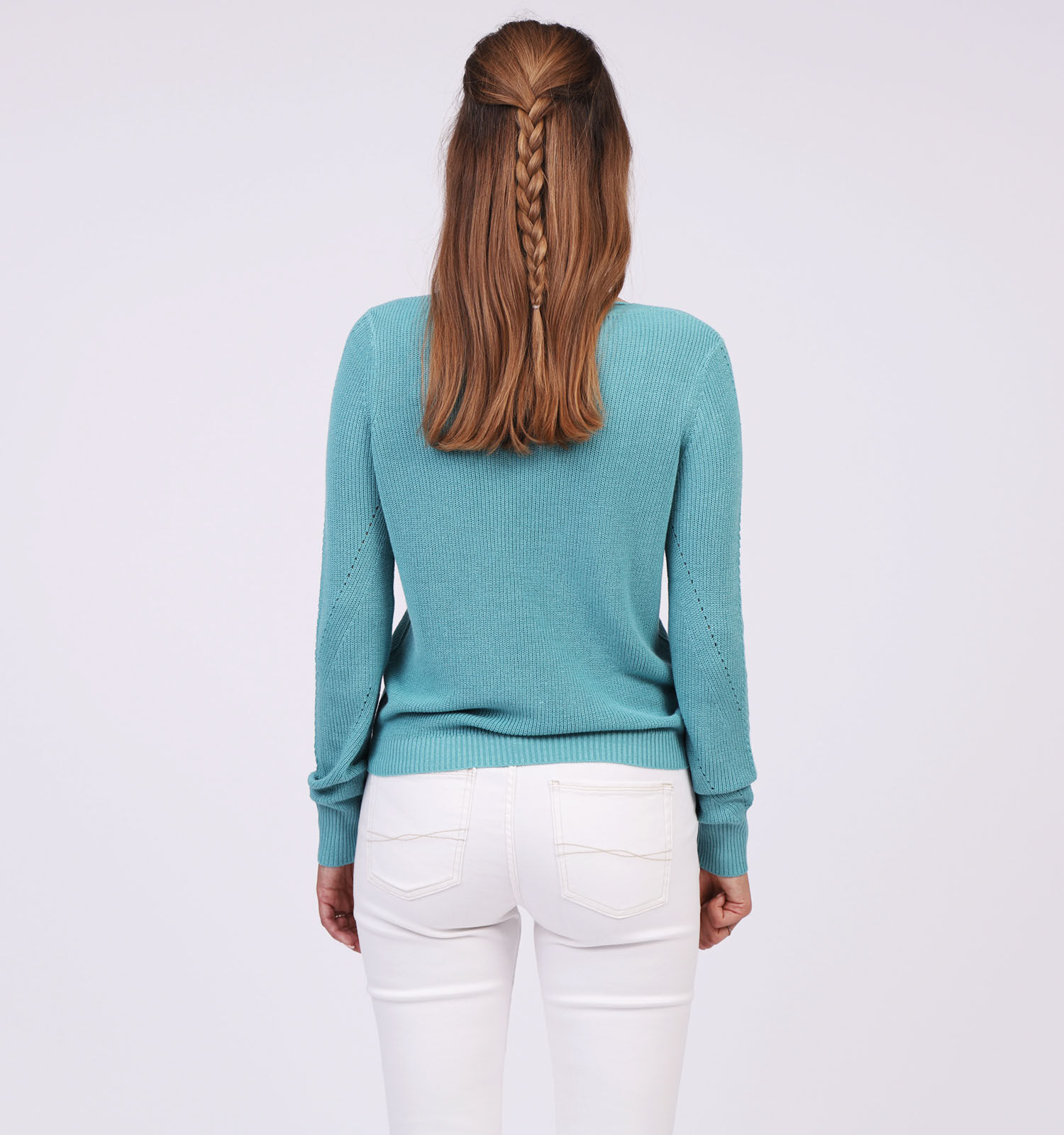 Turquoise trui dames online