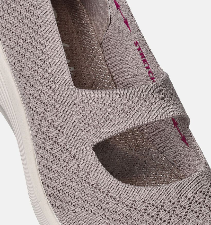Skechers Arya Ballerines en Taupe pour femmes (351887)