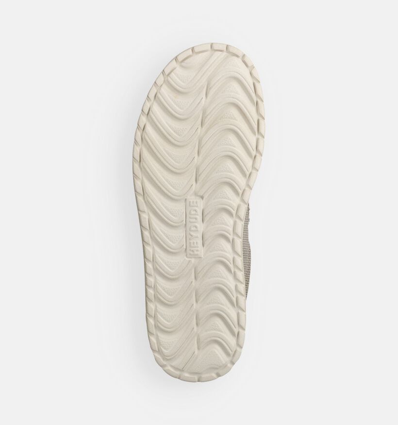 HEYDUDE Mikka Braided Beige Instappers voor heren (370078) - geschikt voor steunzolen