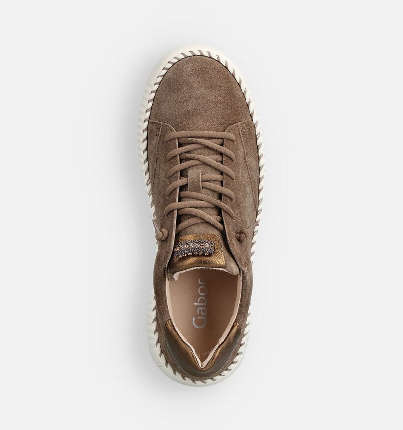 Gabor Bruine Veterschoenen voor dames (363116) - geschikt voor steunzolen