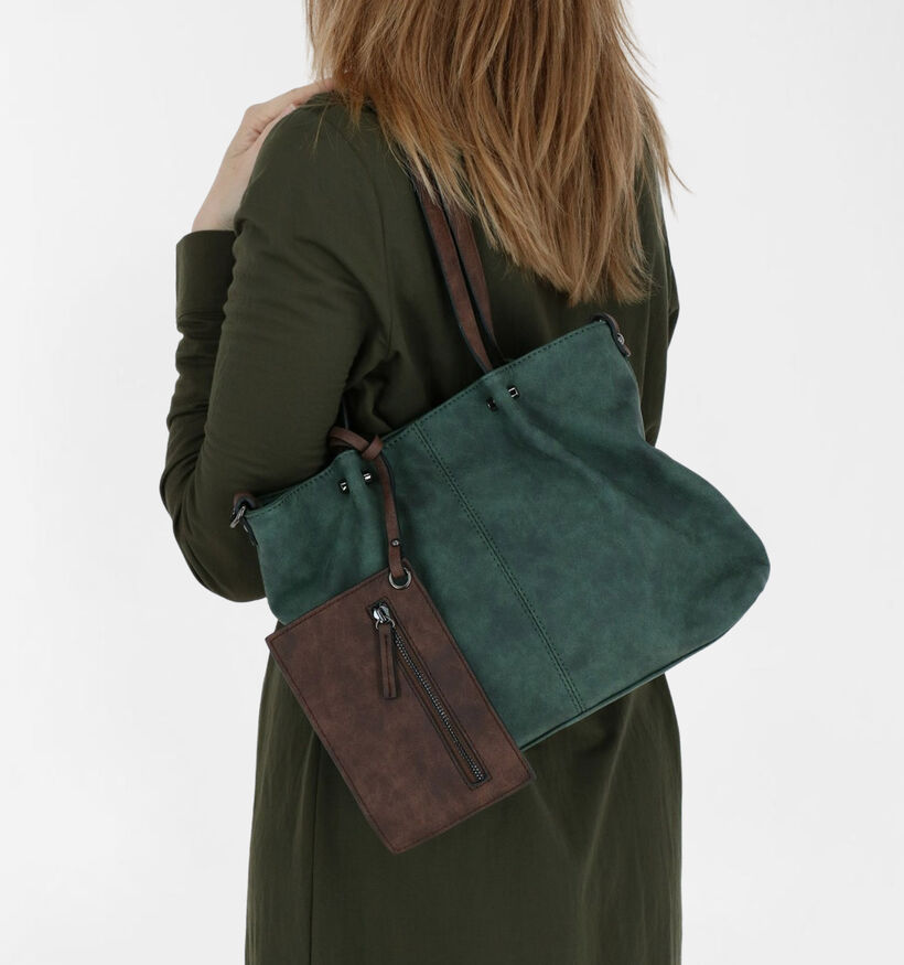 Emily & Noah Grijze Bag in bag Schoudertas in kunstleer (282172)