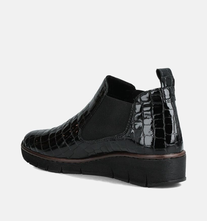 Rieker Zwarte Chelsea Boots voor dames (361833) - geschikt voor steunzolen