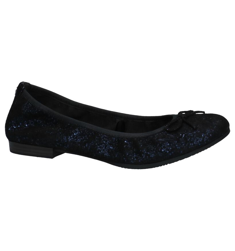 Tamaris TOUCH it Donkerblauwe Ballerina's met Strik in leer (222154)