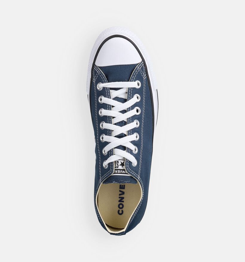 Converse Chuck Taylor As Ox Chaussures &agrave; lacets en Bleu fonc&eacute; pour hommes (368339) - pour semelles orthop&eacute;diques