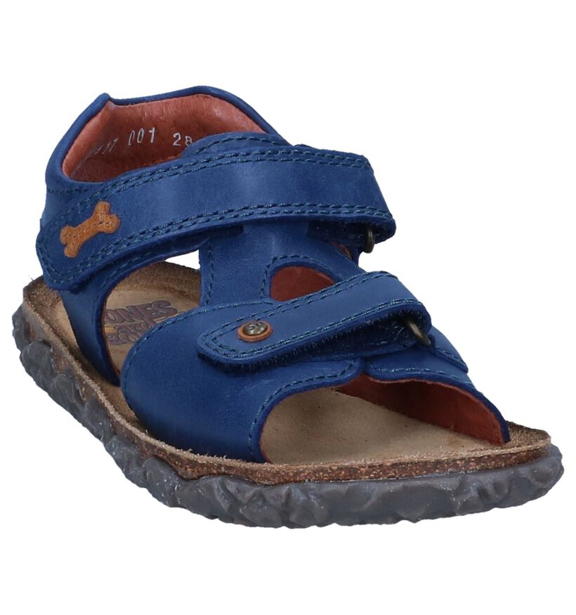 STONES and BONES Ranco Blauwe Sandalen in leer (239776)