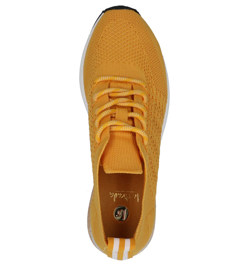 La Strada Baskets basses en Jaune ocre en textile (273207)