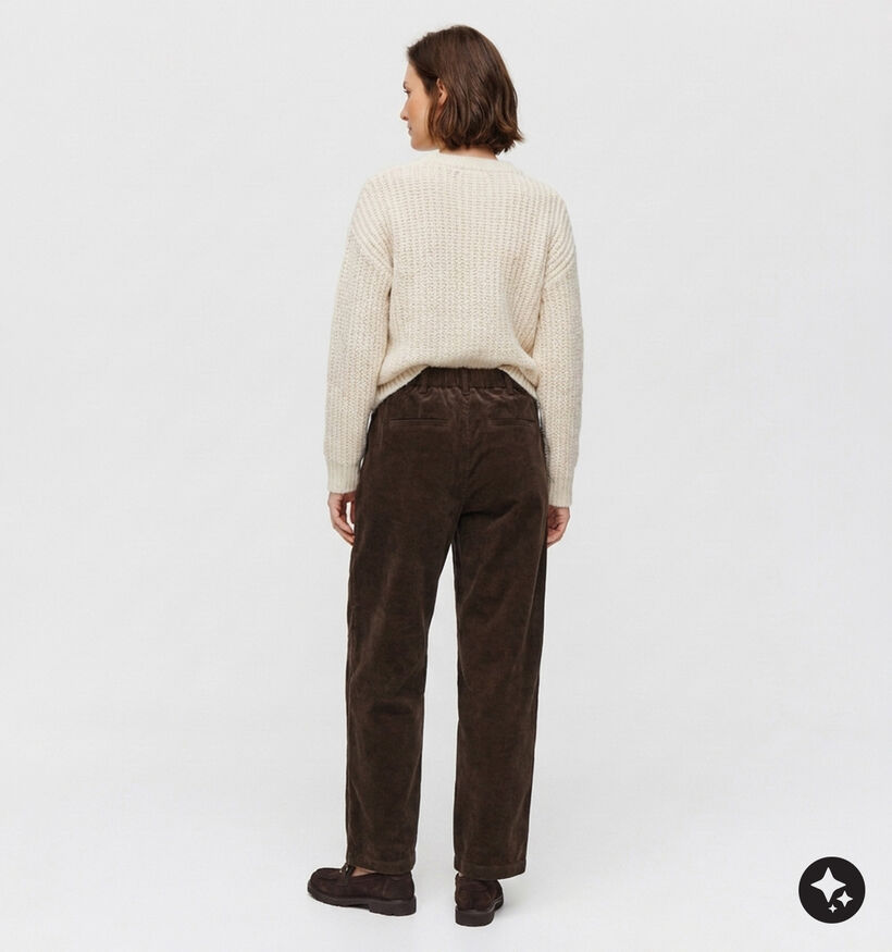 Fransa Calana Donkerbruine Broek voor dames (379930)