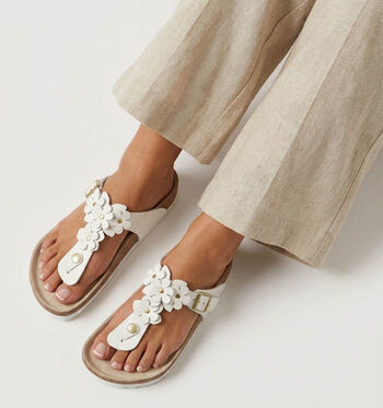 Birkenstock Gizeh Slippers white/light rose