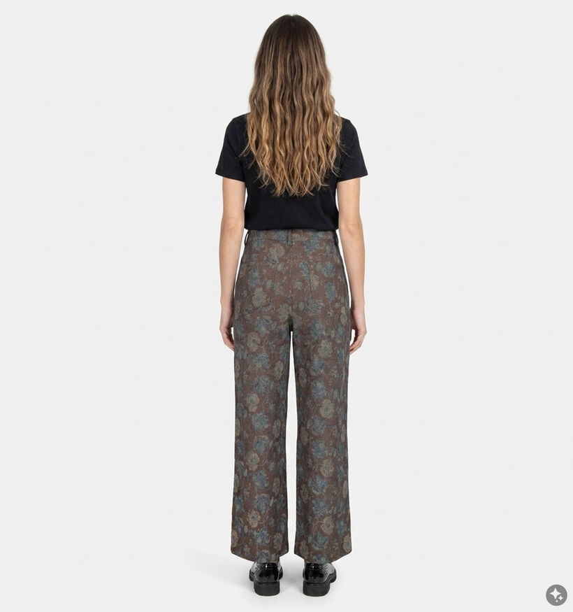 The Korner Straight Leg Jeans en Brun fonc&eacute; pour femmes (382185)