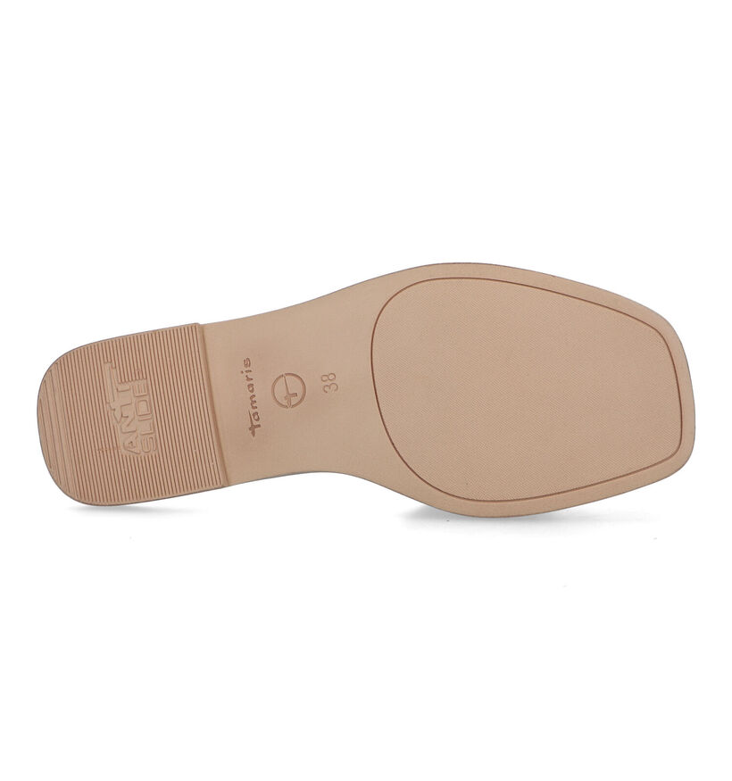 Tamaris Ecru Slippers in leer (325592)