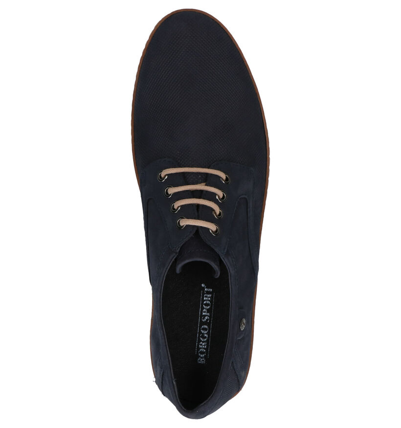 Borgo Sport Blauwe Veterschoenen in leer (265948)