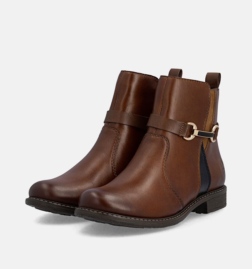 Rieker Bottines Chelsea en Cognac pour femmes (379969) - pour semelles orthop&eacute;diques